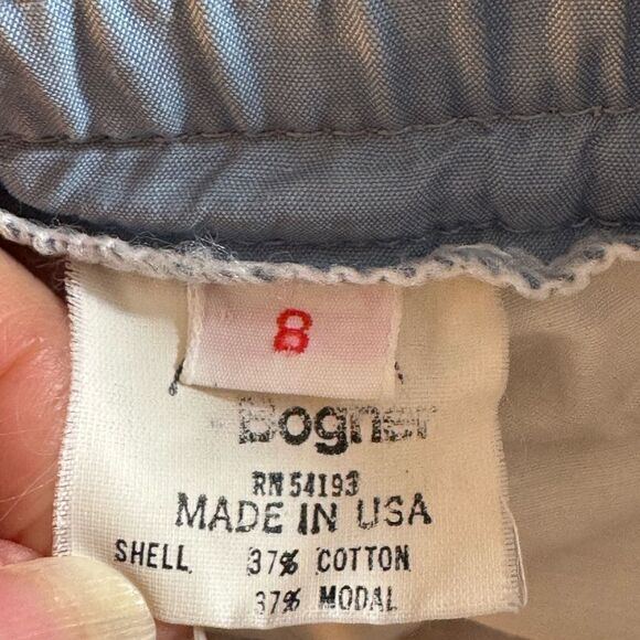 Vintage Bogner Ski Pants Womens Sz 8 Softshell Blue Cotton Blend lined Stretch - Picture 12 of 13